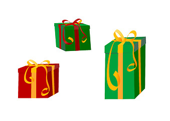 Image showing colorful gift wrapped presents 