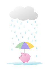 Image showing saving for a rainy day