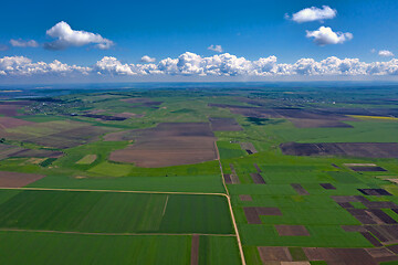 Image showing Spring landscape from above