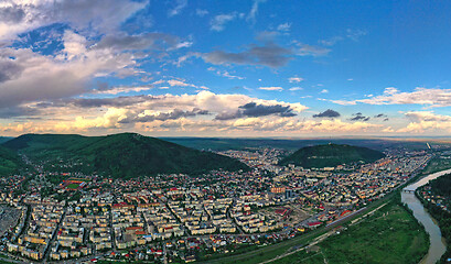 Image showing Aerial view of Piatra Neamt city