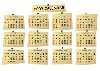 Image showing 2009 editable calendar