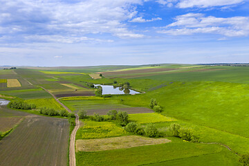 Image showing Aerial rural landscape in summer