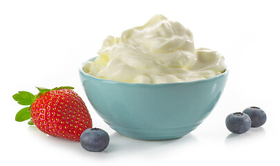 Image showing bowl of whipped mascarpone cream cheese