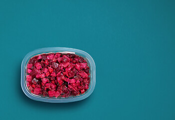 Image showing plastic box of beet root salad