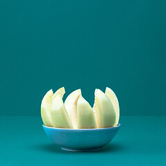 Image showing fresh ripe sliced melon