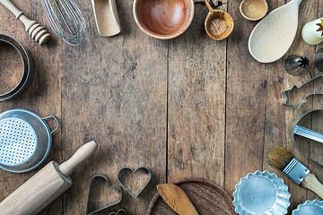 Image showing various baking tools
