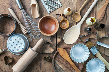 Image showing various baking tools