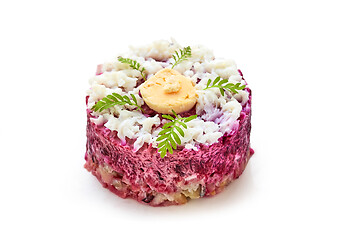 Image showing portion of herring and beet salad