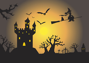 Image showing spooky haunted house