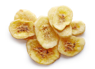 Image showing organic dried banana slices