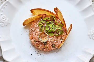 Image showing portion of salmon tartare