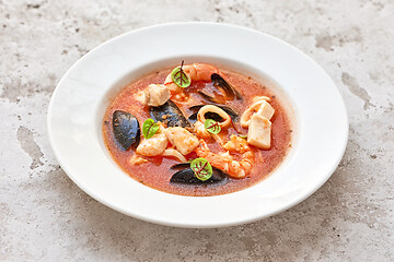 Image showing portion of seafood soup