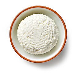 Image showing bowl of fresh cottage cheese