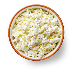Image showing bowl of fresh cottage cheese
