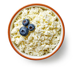 Image showing bowl of fresh cottage cheese