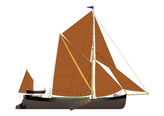 Image showing thames sailing barge