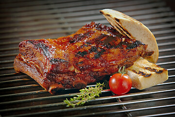 Image showing freshly grilled pork ribs