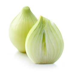 Image showing fresh raw peeled onions