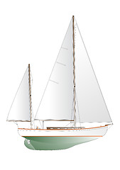 Image showing sailing yacht illustration