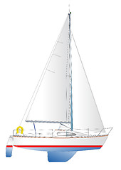 Image showing modern saliing yacht