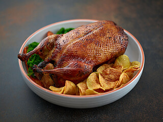 Image showing freshly roasted duck roast