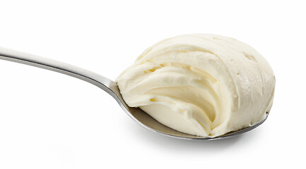 Image showing spoon of cream cheese