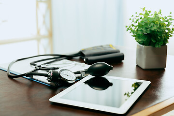 Image showing Medical instruments for checking blood pressure