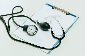 Image showing Medical instruments for checking blood pressure