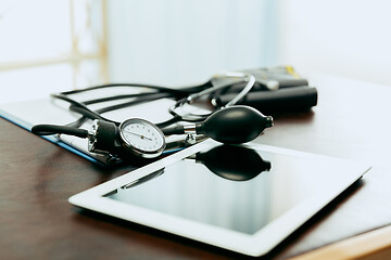 Image showing Medical instruments for checking blood pressure