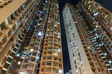 Image showing Residential building at night