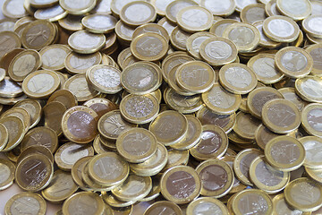 Image showing lots of euro coins