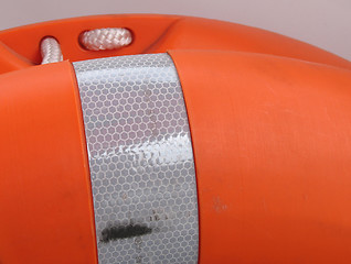 Image showing orange buoy close up