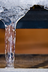 Image showing Icicles on a cottage