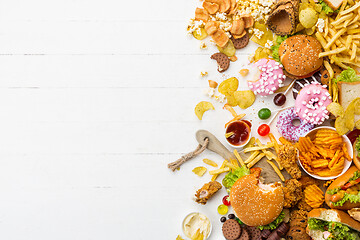 Image showing Fast food dish on white background