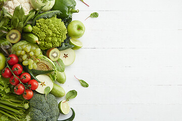 Image showing Healthy food dish on white background