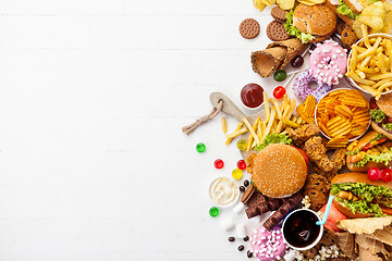 Image showing Fast food dish on white background