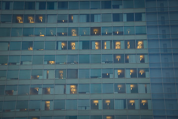 Image showing office building in evening