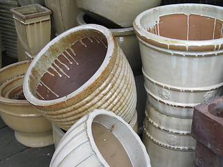 Image showing ceramic hand made plant pots