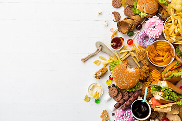 Image showing Fast food dish on white background