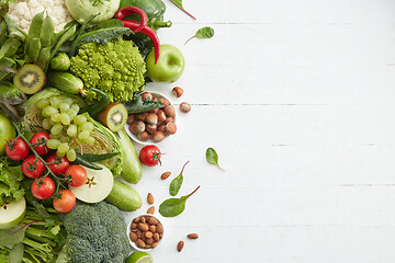 Image showing Healthy food dish on white background