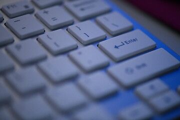 Image showing slim keyboard in dark night