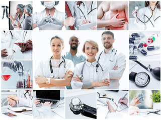 Image showing Professional doctors working in hospital office or clinic