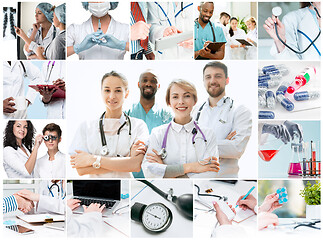 Image showing Professional doctors working in hospital office or clinic