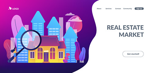 Image showing Real estate concept landing page.