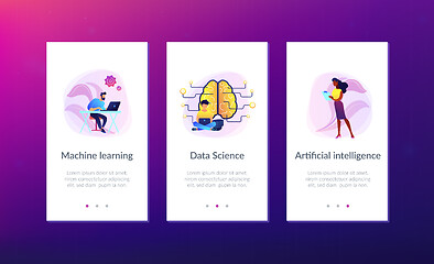Image showing Artificial intelligence app interface template.