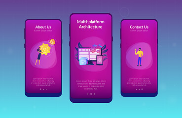 Image showing Cross-platform programming app interface template.