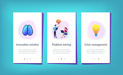 Image showing Innovative solution app interface template.