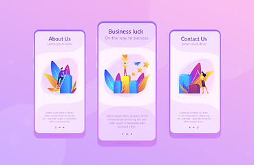 Image showing Key to success app interface template.