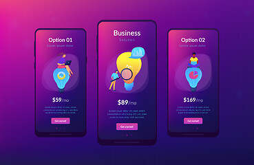 Image showing Business solution app interface template.