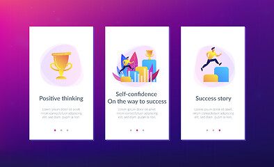 Image showing On the way to success app interface template.